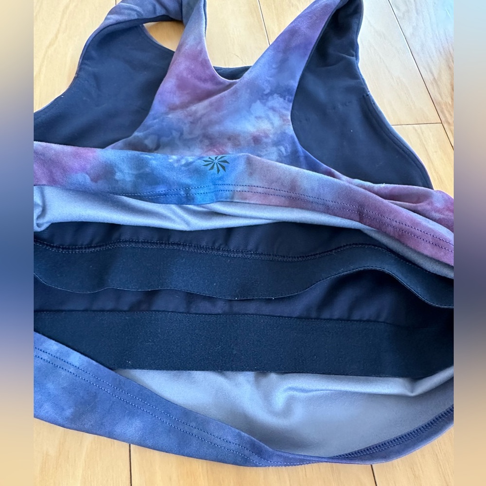 ATHLETA Conscious Crop Bra Tank Supernova Marble Tie Dye - Picture 6 of 9